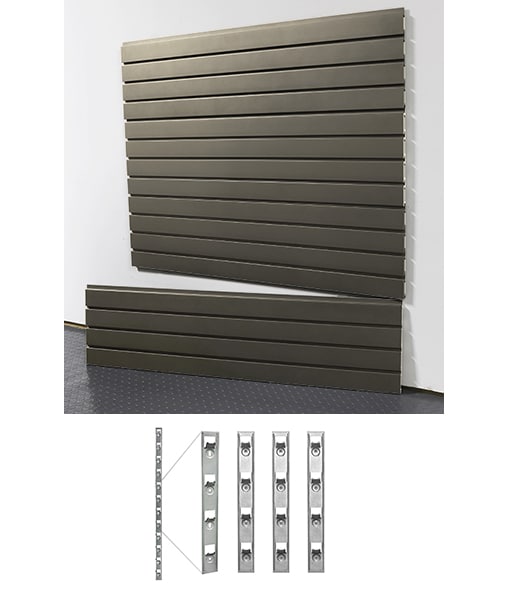 4′ Standard Duty Slatwall + Installstrips (Case of 4)