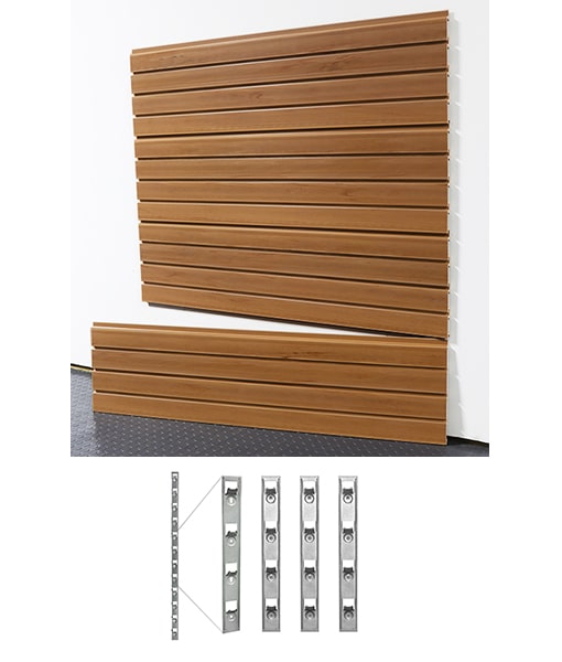 4′ Standard Duty Slatwall + Installstrips (Case of 4)