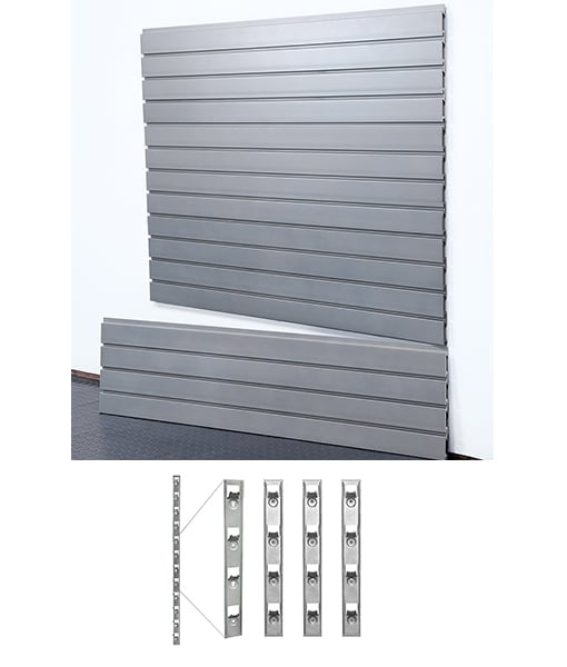 4′ Standard Duty Slatwall + Installstrips (Case of 4)