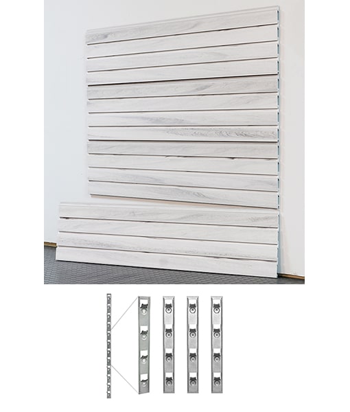 4′ Standard Duty Slatwall + Installstrips (Case of 4)